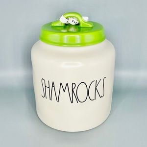 Rae Dunn SHAMROCKS Canister